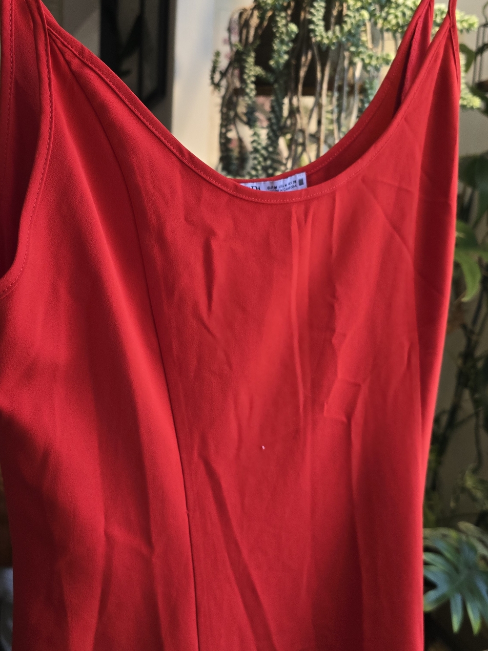 Zara Red Scoop Neck Mini Dress